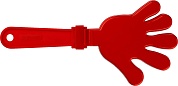 ЗУБР 28 см, пластиковая, Красная ладошка-хлопушка болельщика (69999)69999