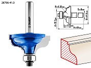 ЗУБР 41,3x18мм, радиус 6.3мм, фреза кромочная калевочная №528706-41.3