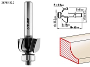 ЗУБР 22.2x13мм, радиус 4.8мм, фреза кромочная калевочная №228785-22.2