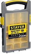 STAYER ROCKET-15, 280 x 325 x 50 мм (11″), Пластиковый органайзер со съемными лотками (2-38031)2-38031_z01