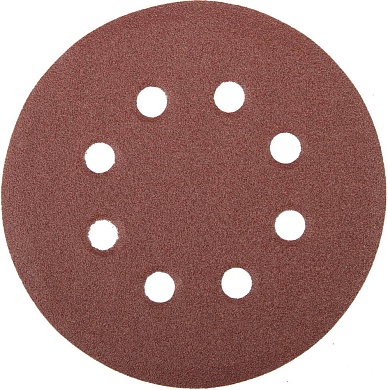 Круг шлифовальный универсальный STAYER ″MASTER″ из абразивной бумаги на велкро основе, 8 отверстий, Р100, 125мм, 5шт35452-125-100