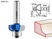 ЗУБР 22.2x8мм, радиус 4.8мм, фреза кромочная калевочная №228702-22.2
