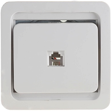 СВЕТОЗАР Гамма, телефонная одинарная цвет белый, Электрическая розетка (SV-54117-W)SV-54117-W