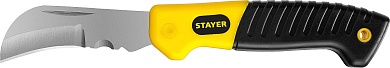 STAYER Монтерский складной нож изогнутое лезвие (45409)45409