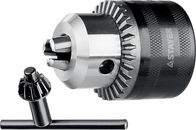 Патрон ударный STAYER ″PROFESSIONAL″ ключевой для дрели, 16 мм, с ключом в комплекте, посадочная резьба 1/2″, Д 3,0-16мм29055-16-1/2