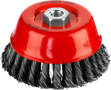 MIRAX 120 мм, жгутированная стальная проволока, 0.5 мм, Щетка-крацовка чашечная (35104-120-2)35104-120-2