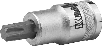 Торцовая бита-головка KRAFTOOL ″INDUSTRIE QUALITAT″, материал S2, TORX, сатинированная, 1/2″, Т5027905-50_z01