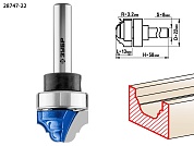 ЗУБР 22x13мм, радиус 3,2мм, фреза пазовая фасонная с верхним подшипником28747-22