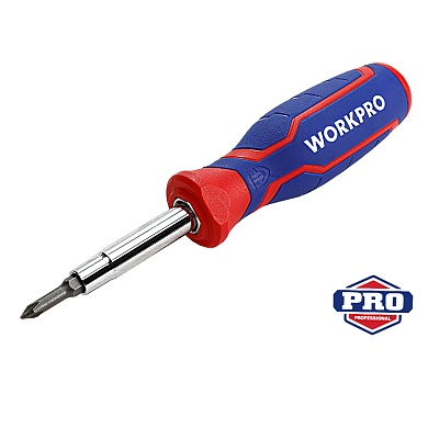 Отвертка 15-в-1 с трещоткой WP221061 WORKPROWP221061