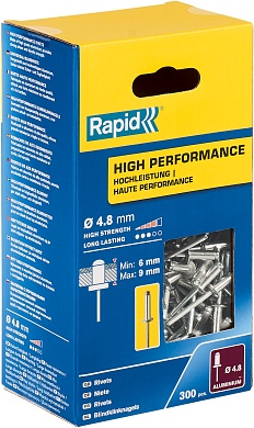 RAPID R:High-performance-rivet 4.8х12 мм, 300 шт, Алюминиевая высокопроизводительная заклепка (5001436)5001436