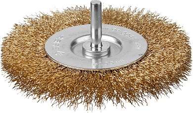 ЗУБР 100 мм, витая латунированная стальная проволока, 0.3 мм, Щетка дисковая, Профессионал (3520-100)3520-100_z02