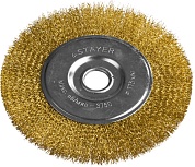 STAYER 175 мм, витая латунированная стальная проволока, 0.3 мм, Щетка дисковая, PROFESSIONAL (35122-175)35122-175