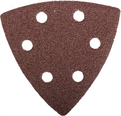 Треугольник шлифовальный ЗУБР ″Мастер″ универсальный на велкро основе, 6 отверстий, Р80, 93х93х93мм, 5шт35583-080
