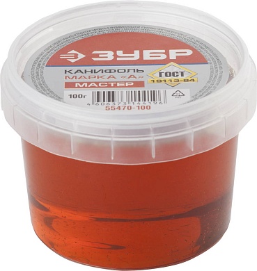 ЗУБР 100г нейтральный, Канифоль для паяльных работ (55470-100)55470-100