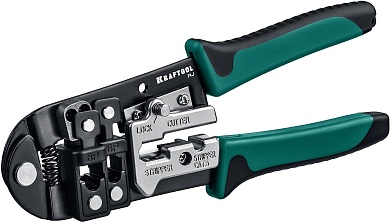 KRAFTOOL RJ45 RJ11/RJ12, Универсальный кримпер (22699)22699