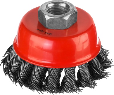 MIRAX 65 мм, жгутированная стальная проволока, 0.5 мм, Щетка-крацовка чашечная (35104-065)35104-065