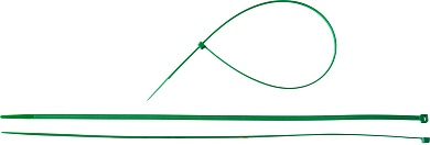ЗУБР КС-З1 4.8 х 400 мм, нейлон РА66, кабельные стяжки зеленые, 100 шт, Профессионал (309060-48-400)309060-48-400