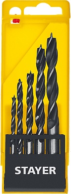 STAYER ″M-type″ 5 шт. 4-5-6-8-10мм, набор спиральных сверл по дереву2942-H5_z02
