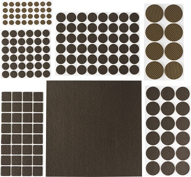 STAYER коричневый, самоклеящихся, 175 шт., набор мебельных накладок (40916-H175)40916-H175