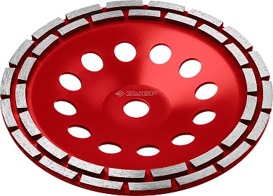 ЗУБР d 230 мм, Двухрядная алмазная шлифовальная чашка (33376-230)33376-230