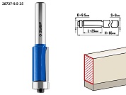 ЗУБР 9.5x25мм, хвостовик 8мм, фреза кромочная с нижним подшипником28727-9.5-25