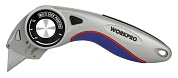 Нож универсальный складной алюминиевый со сменными лезвиями WP211013 WORKPROWP211013
