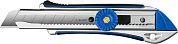 ЗУБР Титан-В, 18 мм, Металлический обрезиненный нож с винтовым фиксатором, Профессионал (09178)09178_z01