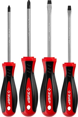 ЗУБР 4 шт, Набор отвёрток (25065-H4)25065-H4_z03