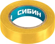 СИБИН 15 мм х 10 м, Изоляционная лента пвх желтая (1235-5)1235-5