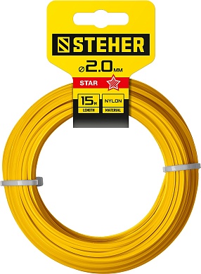 STEHER ЗВЕЗДА, 2.0 мм, 15 м, леска для триммера (75010-2.0)75010-2.0