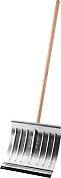 СИБИН ЛА-430, 430мм, алюминиевая, со стальной планкой, с деревянным черенком, снеговая лопата (421857)421857