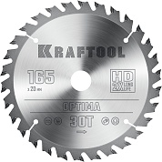 KRAFTOOL Optima 165х20мм 30Т, диск пильный по дереву36951-165-20
