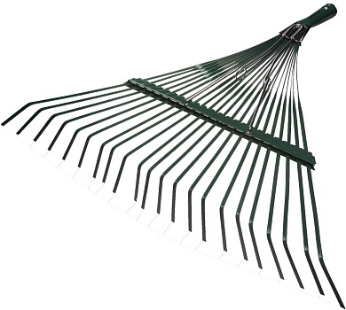 GRINDA GR-45X, 22 плоских зубца, размеры 450 х 30 х 500 мм, стальная рабочая часть, без черенка, усиленные веерные грабли (421871)421871