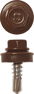 ЗУБР СКМ 8017 19 х 5.5 мм, шок.-коричн., кровельный саморез, 500 шт (4-300315-55-019-8017)4-300315-55-019-8017