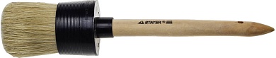STAYER UNIVERSAL 40 мм, пластмассовый корпус, светлая натуральная щетина, деревянная ручка, Круглая кисть, MASTER (0141-40)0141-40