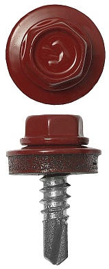 ЗУБР СКМ 3003 25 х 5.5 мм, рубин.-красн., кровельный саморез, 1800 шт (4-300310-55-025-3003)4-300310-55-025-3003