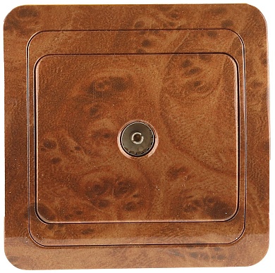 СВЕТОЗАР Гамма, телевизионная цвет орех, Электрическая розетка (SV-54115-N)SV-54115-N