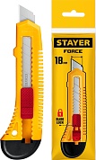 STAYER FORCE, 18 мм, Нож упрочненный из АБС пластика со сдвижным фиксатором (0911)0911_z01