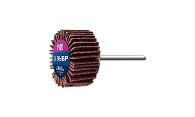 ЗУБР d 30 x 15 мм, P120, на шпильке d 3.2 мм, Круг шлифовальный лепестковый, Профессионал (36600-120)36600-120_z01