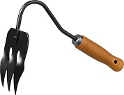 GRINDA ProLine 120х86х265 мм, 3-х зубые, деревянная ручка, грабли-рыхлитель (421514)421514