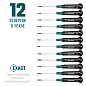 KRAFTOOL Precision 12 для точных работ 12 предм., Набор отверток (25689)