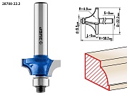 ЗУБР 22.2x9мм, радиус 4.8мм, фреза кромочная калевочная №128700-22.2