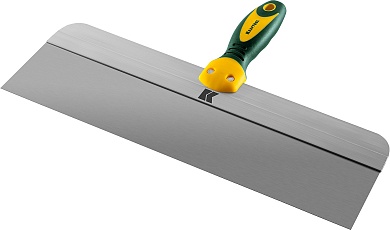 KRAFTOOL 400 мм, широкое полотно алюминиевая направляющая двухкомпонентная ручка, нержавеющий, Фасадный шпатель (10036-400)10036-400