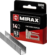 MIRAX тип 53 (A/10/JT21) 14 мм, 1000 шт, калибр 23GA, скобы для степлера (3153-14)3153-14