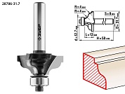 ЗУБР 31.7x13мм, радиус 4мм, фреза кромочная калевочная №328786-31.7
