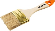 DEXX 63 мм, 2,5″ натуральная щетина, деревянная ручка, флейцевая, Плоская кисть (0100-063)0100-063_z02
