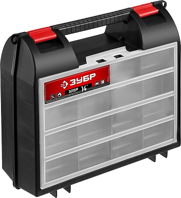 ЗУБР ЭЛОР-14, 360 х 323 х 145 мм, (14″), Пластиковый ящик для инструментов, Профессионал (38035-14)38035-14_z01