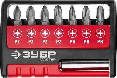 ЗУБР MX-8 8 шт, Набор бит с адаптером (26089-H8)26089-H8