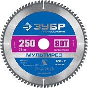 ЗУБР Мультирез 250 x 32мм 80Т, диск пильный по алюминию36907-250-32-80_z01