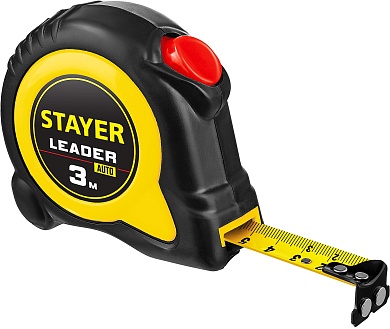 STAYER Leader 3м х 16мм, Рулетка с автостопом (3402-3)3402-3_z02
